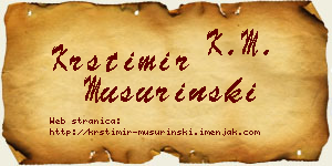 Krstimir Mušurinski vizit kartica
